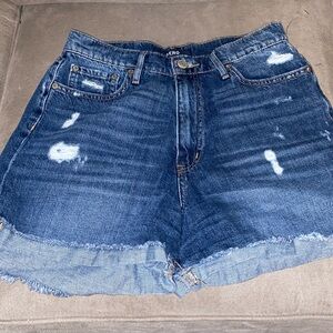 Aero high rise curvy mom short jean shorts distressed  cuffed womens size 8